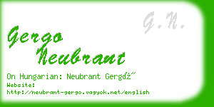 gergo neubrant business card